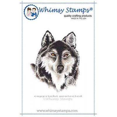 Whimsy Stamps Rubber Cling Stamp - Wolf Head